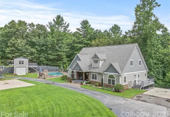 Secluded Luxury Home With Pool And Hot Tub In Asheville 15 Min To Downtown has Balcony rooms