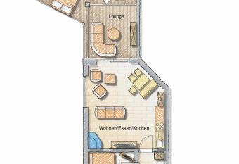 JUNIPRO Luxury Apartments has rooms with a private hot tub