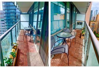 Comfy 1 Bedroom & Den Condo in Downtown Toronto 1 queen & 1 single bed has rooms with a private hot tub