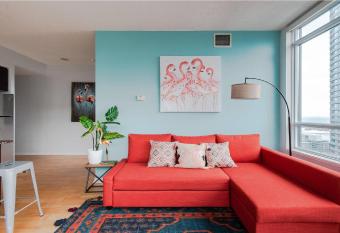 Toronto Downtown Core Two Bedroom Condo with CN Tower View, Free Parking has Balcony rooms