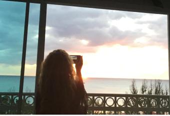 Coqui penthouse 2 across Rincon beach, pool, bbq, power and water bup has Balcony rooms