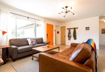 The RockHopper by Hi Desert Dwellings with Hot Tub Fire Pit and Walk to Downtown Joshua Tree allows 18 year olds to book a room