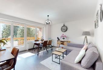 Nice mountain apartment, close to shops of Crans-Montana has Balcony rooms