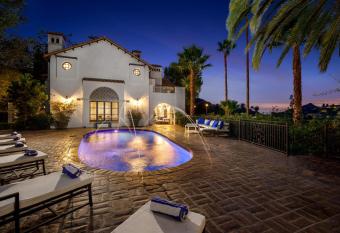 Elegant Spanish Style Estate In A Canyon Setting has Balcony rooms