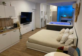 Superbe suite avec jacuzzi patio et sauna allows 18 year olds to book a room