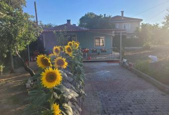 in the village, with a garden, one floor, detached has Balcony rooms