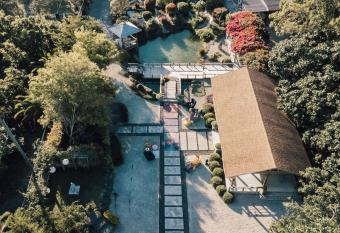 Sukiya Tiny House in The Wonders of a Japanese Koi Garden has Balcony rooms