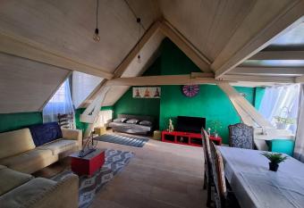 The Green RetroModern Duplex has Balcony rooms