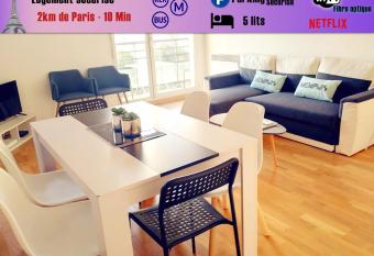 3Pi  ces 6personnes, 2minutes Paris,M  tro, Parking has Balcony rooms