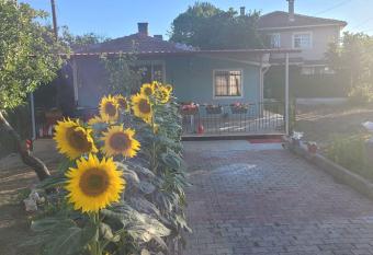 in the village, with a garden, one floor. Detached has Balcony rooms