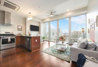 HostWise Stays - The Washington at Chatham - Free Parking, Private Gym, Skyline Views! allows 18 year olds to book a room