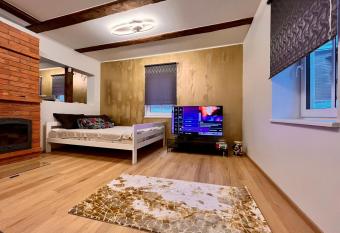 Newly renovated golden studio apartment has Balcony rooms