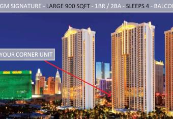 Large MGM 2 Bath Corner Unit w/ Balcony #LZV has Balcony rooms