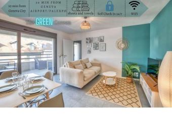 Green Cocon - GARE Annemasse    3min-GENEVE acc  s direct has Balcony rooms