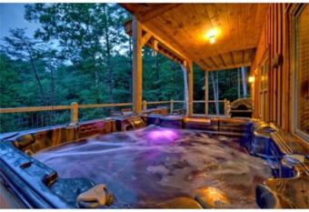 ALL PAVED; LUXURY; MINS TO DOWNTOWN; SLEEPS 10 has rooms with a private hot tub