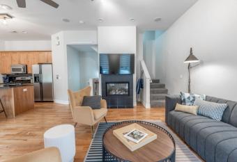 Downtown row house with parking has Balcony rooms