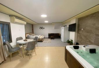 Golden Suite has rooms with a private hot tub