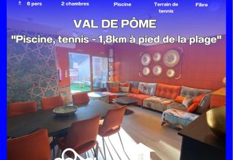 Val de P  me 6pers Piscine Tennis    Biot has Balcony rooms