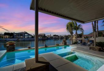 Lakeside 4BR Waterfront Home Pool, Hot Tub & Pontoon Boat Luxury has Balcony rooms