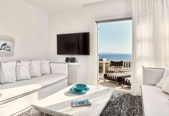 Wonderful Mykonos Villa Exclusive Guestroom Sea View 1 Bedroom Beautiful Sea Views Intimate Interior Elia Beach has Balcony rooms