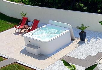 Modern Penthouse and Jacuzzi Apartments has rooms with a private hot tub