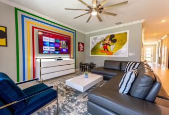 Themed Family Fun Private Pool & Game Room has rooms with a private hot tub