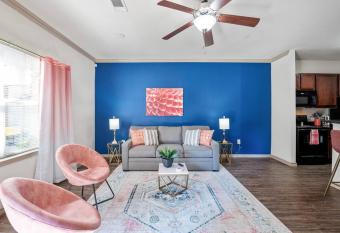 HEIRS VENTURES: Fantasy . Near DT . WiFi . King Bed . W/D . 55    TV has rooms with a private hot tub