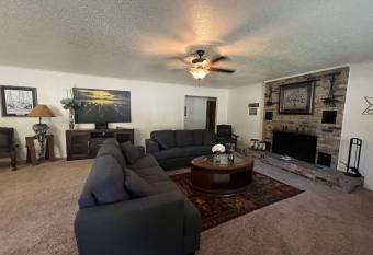 JI13- ,A two bedroom, one bath house with den, covered outdoor dining area and fenced in yard at our Joplin Inn home has Balcony rooms