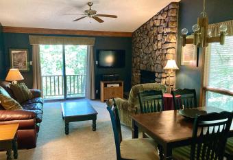 22DNC, Two bedroom, two bath log-sided condo with forest view condo has Balcony rooms