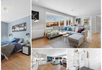 Stor og moderne leilighet i Indre Arna Bergen GRATIS PARKERING!! has Balcony rooms