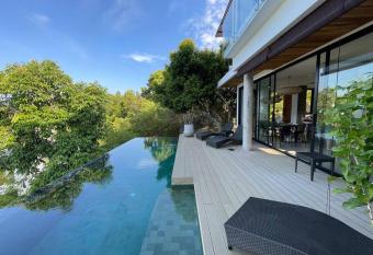 Villa Nour - 3 BR sea view pool villa in Srithanu has Balcony rooms