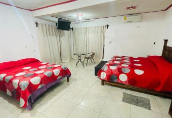 The red house has Balcony rooms