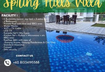 SpringHills Villa Panderman Batu - Private Pool has Balcony rooms