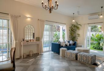 Elivaas Opalys Luxe 4BHK Villa with Pvt Pool near Baga allows 18 year olds to book a room