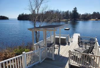 Spectacular, private Sebago Lakefront retreat has Balcony rooms